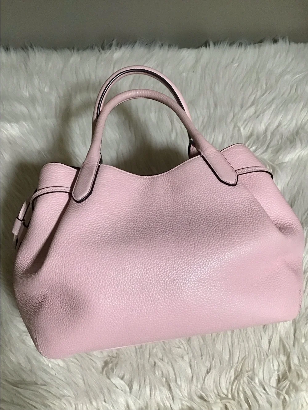 Kate spade Lrg dumpling pink pebble leather satchel purse